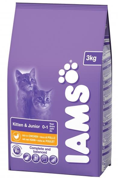 Iams Cat Kitten & Junior Chicken 2,55kg