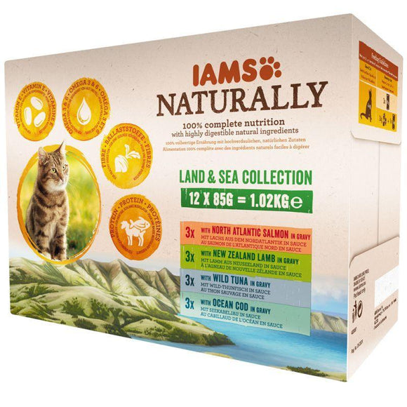 Iams Naturally Cat Adult Mix In Sauce - 12x85g