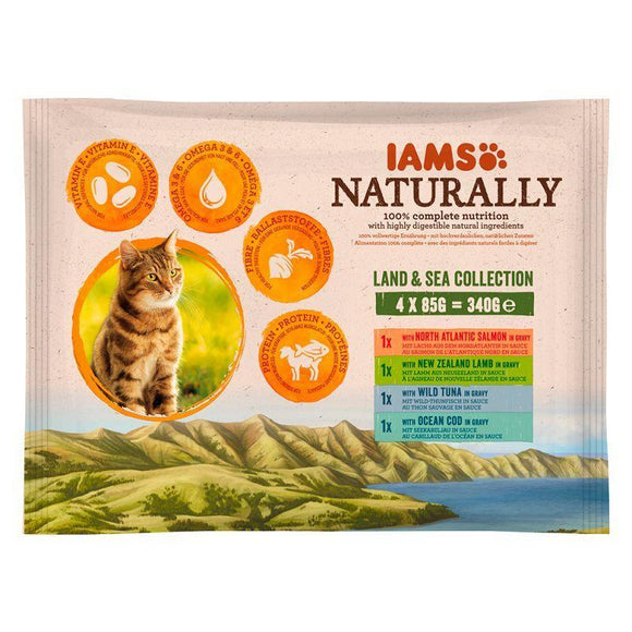 Iams Naturally Cat Adult Mix In Sauce - 4x85g