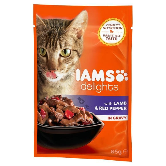 Iams Delights Adult Lamb & Red Pepper In Gravy - 85gr