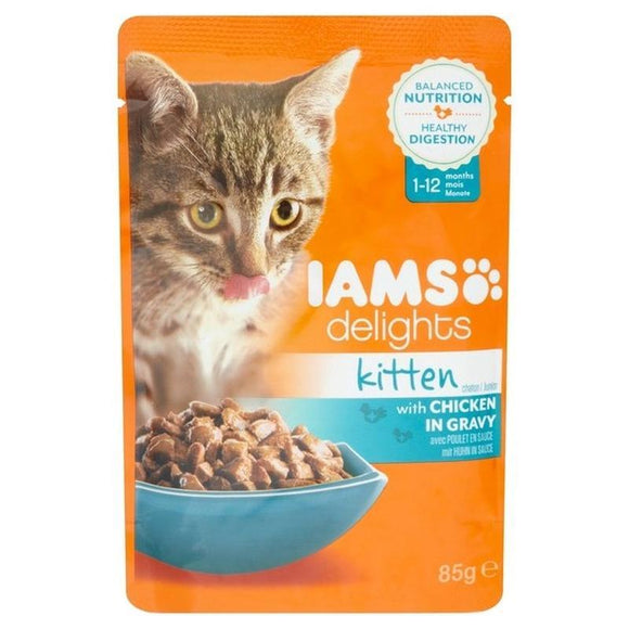 Iams Cat Delights Kitten Chicken In Gravy 85g