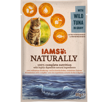 Iams Naturally Cat Adult Wild Tuna in Gravy 85G