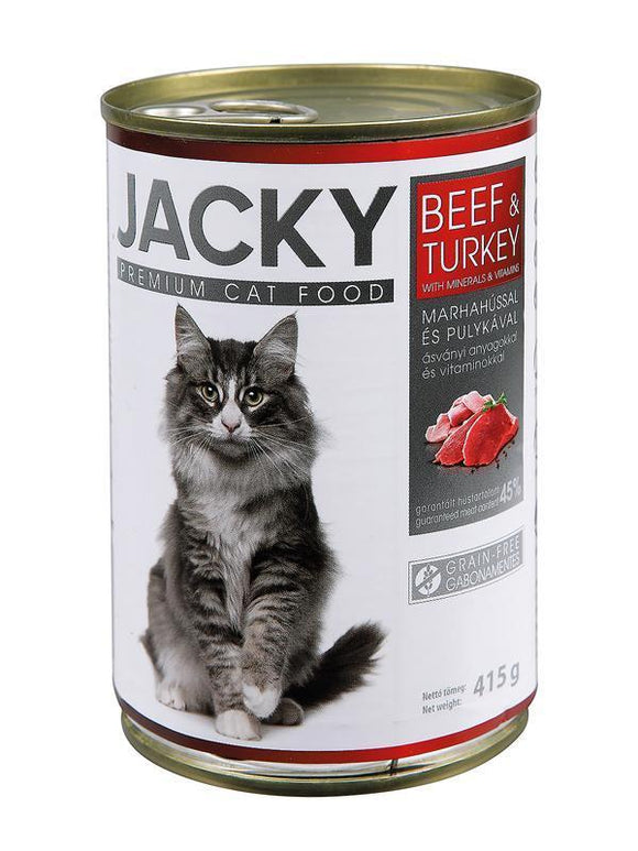 Jacky Premium Cat with Beef and Turkey - 415g