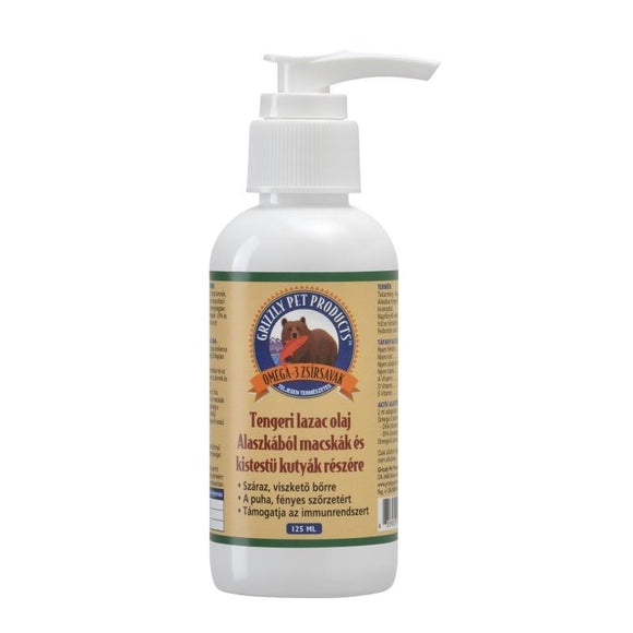 Grizzly Wild Alaskan Salmon Oil For Small Breed Dogs And Cats- 125 ml