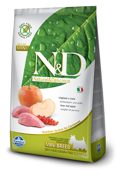 Farmina N&D Grain Free Boar & Apple Adult Mini - 800g