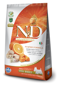 Farmina N&D Grain Free Cod Fish & Orange With Pumpkin Adult Mini - 800g