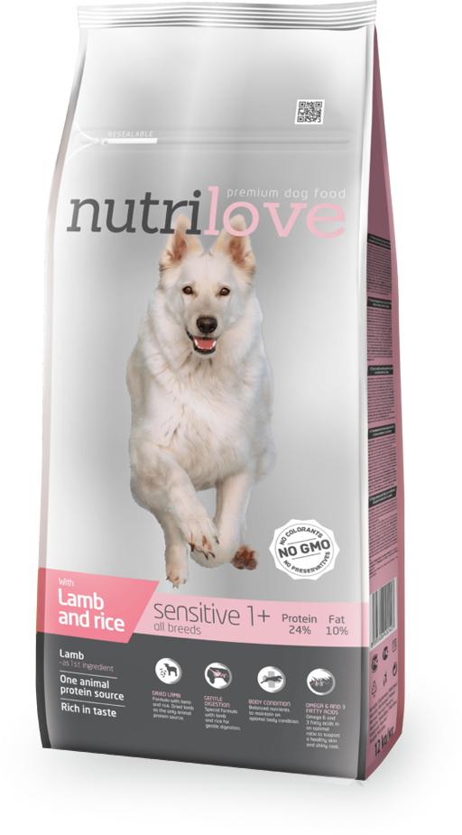Nutrilove Sensitive 1+ Lamb & Rice -3 kg