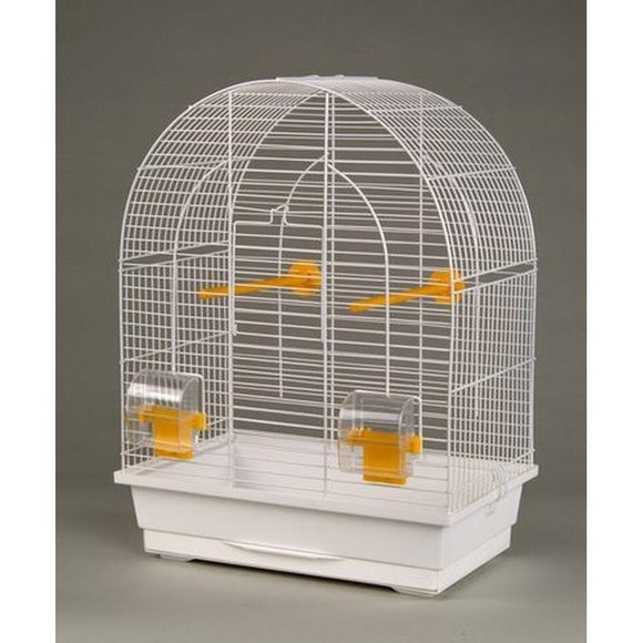 Inter-Zoo Duvo White Bird Cage with Bird Accessory