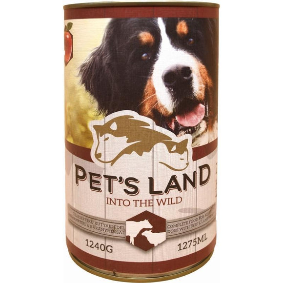 Pet's Land Dog Beef & Lamb With Apple - 1240g