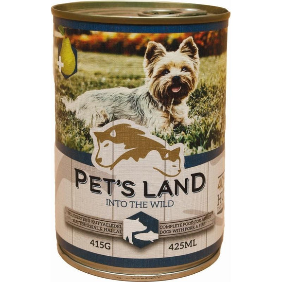 Pet's Land Dog Pork & Fish With Pearl - 415g