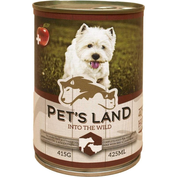 Pet's Land Dog Beef & Lamb With Apple - 415g