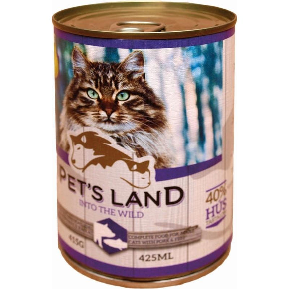 Pet's Land Cat Pork & Fish With Pearl - 415g