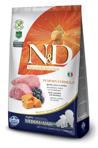 Farmina N&D Grain Free Lamb & Blueberry With Pumpkin Puppy Medium & Maxi - 2,5kg
