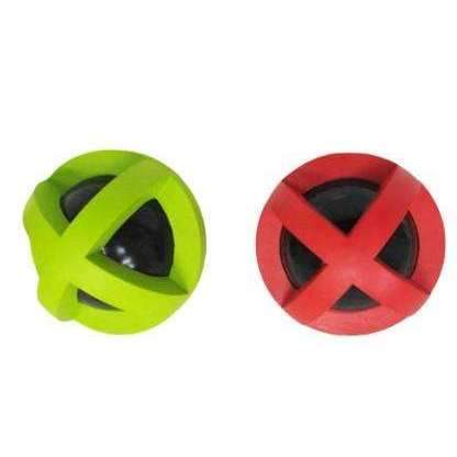 Papillon Rubber Ball With Rattle Red/Green 9cm