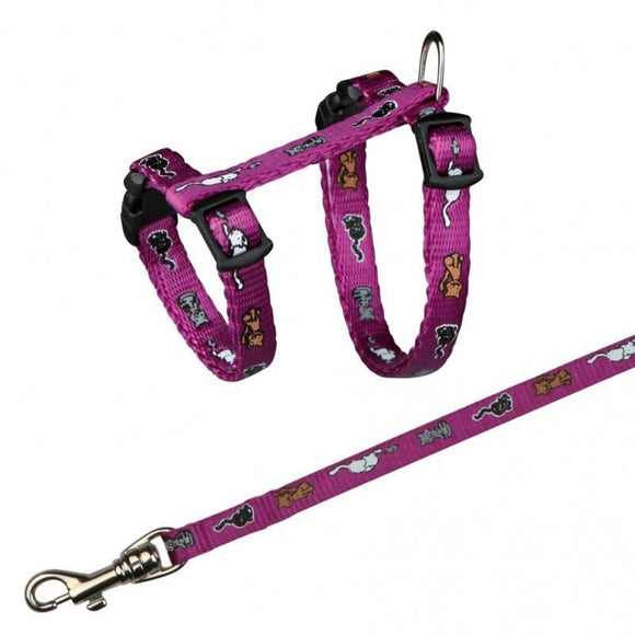 Harness and Lead Set For Kittens Sm Cats Collar 21-34cm/1,2m